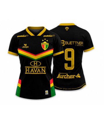 CAMISA DE JOGO BRUSQUE PRETA BABY LOOK